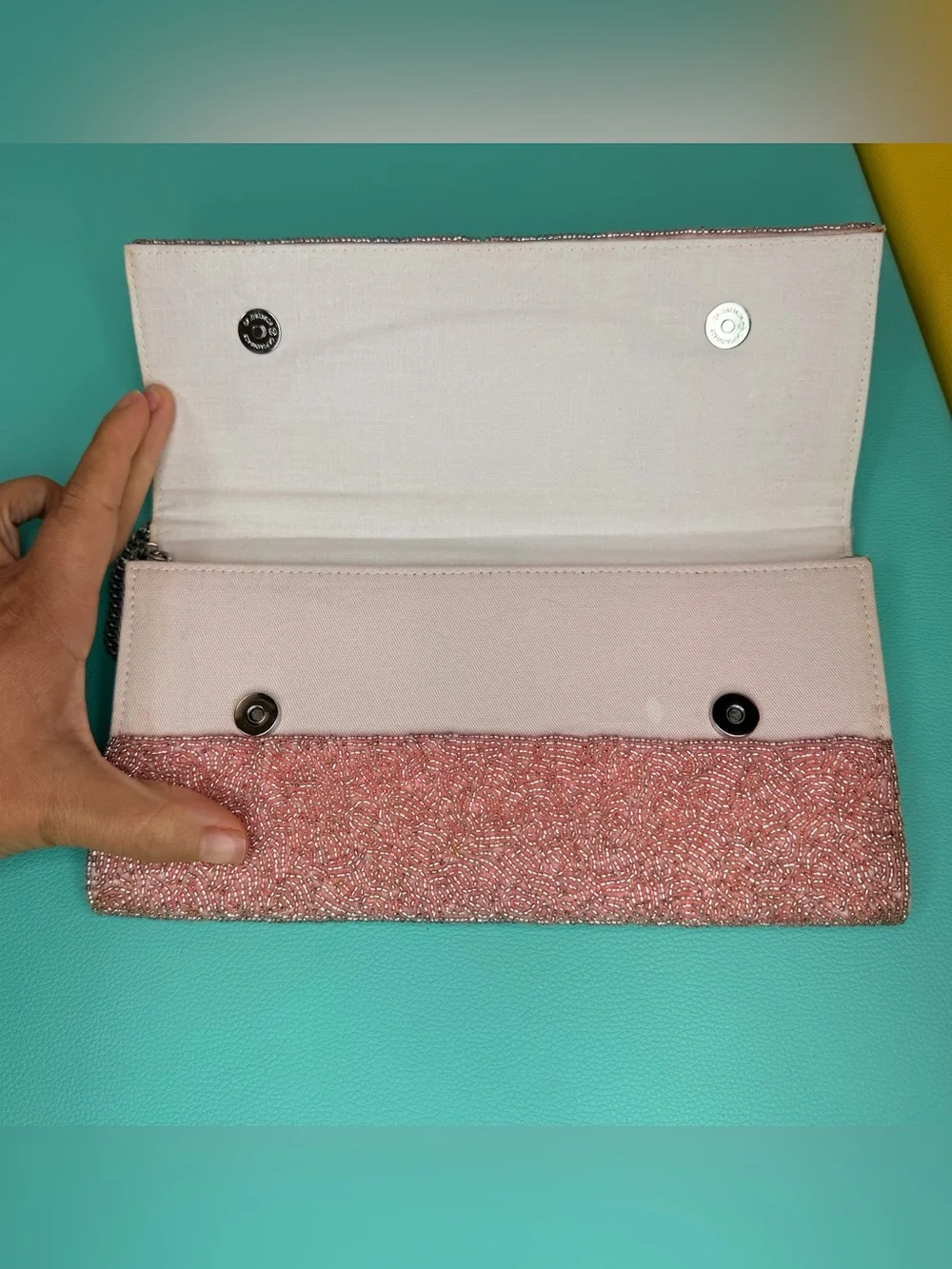 Seed Beaded Bottle Themed Clutch Bag